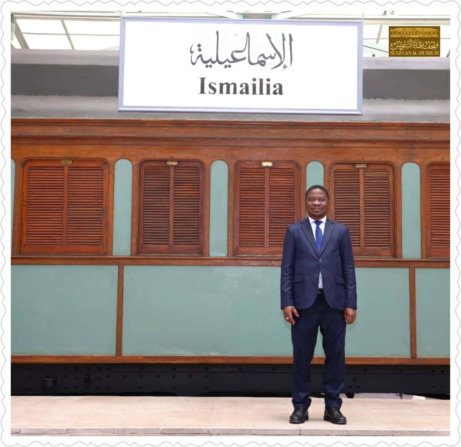 Visit of H.E. Mr.Albert J.Doli, Ambassador of cote d'Ivoire to Cairo, to the Suez Canal Museum